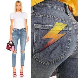 MOTHER Stunner Ankle Step Fray in Helter Skelter High Rise 24